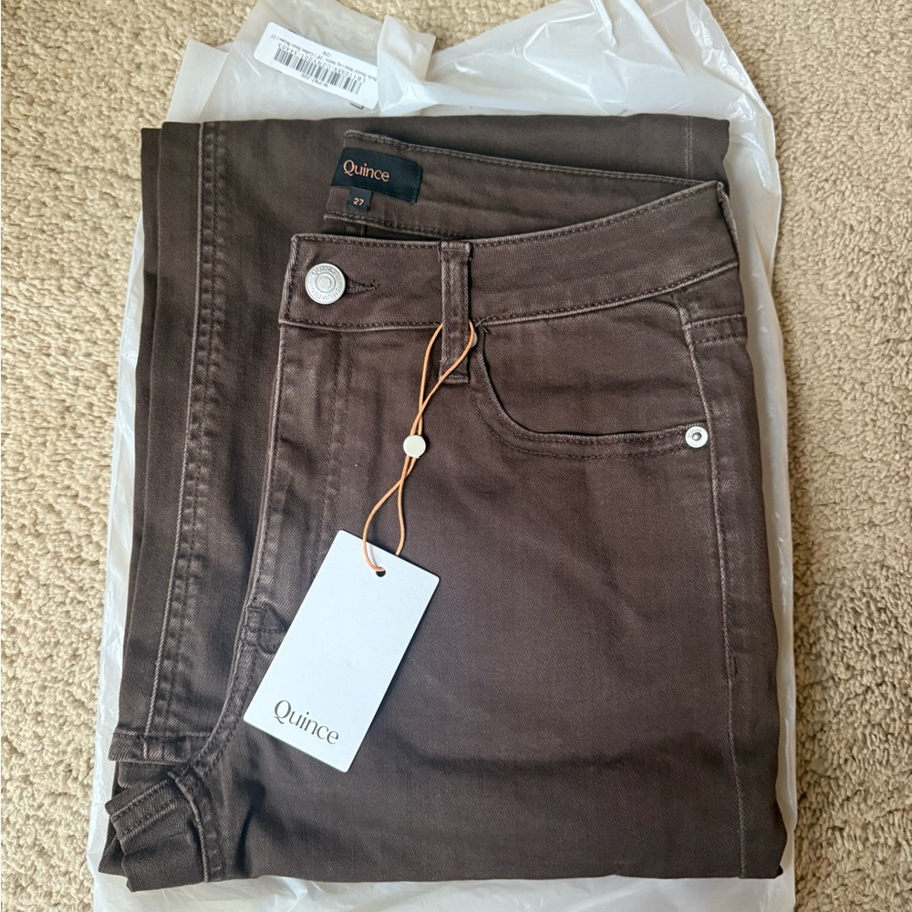Quince Bell Stretch Wide Leg Jeans NWT